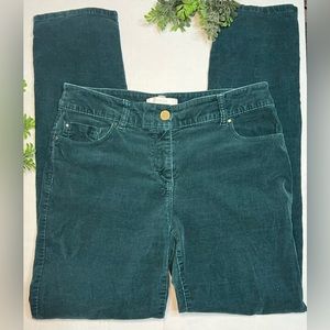 Chico's Green Corduroy Pants Size 0 Great Shape!  Straight Leg
